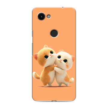 Пластиковый чехол на Google Pixel 3a с принтом Милые котики Пластиковый чехол на Google Pixel 3a с принтом Милые котики