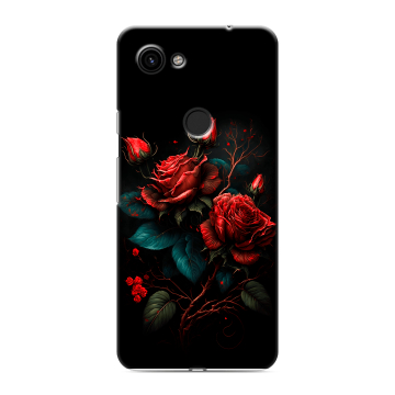 Пластиковый чехол на Google Pixel 3a с принтом Розы красные Пластиковый чехол на Google Pixel 3a с принтом Розы красные