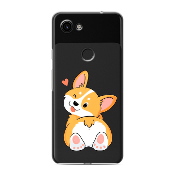 Пластиковый чехол на Google Pixel 3a с принтом Корги Пластиковый чехол на Google Pixel 3a с принтом Корги