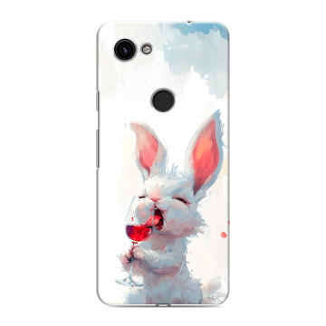 Пластиковый чехол на Google Pixel 3a с принтом кролик зайчик Пластиковый чехол на Google Pixel 3a с принтом кролик зайчик
