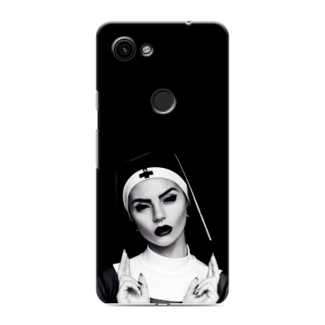 Пластиковый чехол на Google Pixel 3a с принтом монашка Пластиковый чехол на Google Pixel 3a с принтом монашка