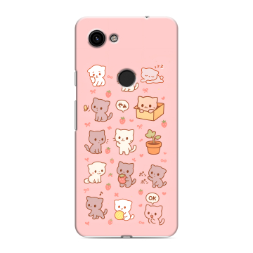 Пластиковый чехол на Google Pixel 3a с принтом Hello Kitty Хелоу Кити
