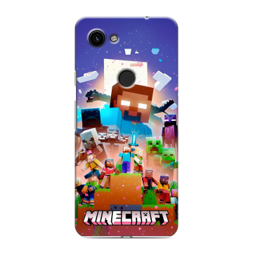 Пластиковый чехол на Google Pixel 3a с принтом Майнкрафт Minecraft Пластиковый чехол на Google Pixel 3a с принтом Майнкрафт Minecraft