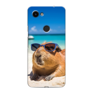 Пластиковый чехол на Google Pixel 3a с принтом Капибара Пластиковый чехол на Google Pixel 3a с принтом Капибара