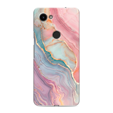 Пластиковый чехол на Google Pixel 3a с принтом розовый мрамор Пластиковый чехол на Google Pixel 3a с принтом розовый мрамор