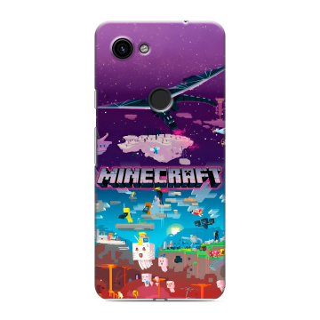 Пластиковый чехол на Google Pixel 3a с принтом Майнкрафт Minecraft Пластиковый чехол на Google Pixel 3a с принтом Майнкрафт Minecraft