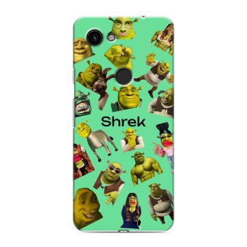 Пластиковый чехол на Google Pixel 3a с принтом Шрек Shrek