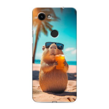 Пластиковый чехол на Google Pixel 3a с принтом Капибара Пластиковый чехол на Google Pixel 3a с принтом Капибара