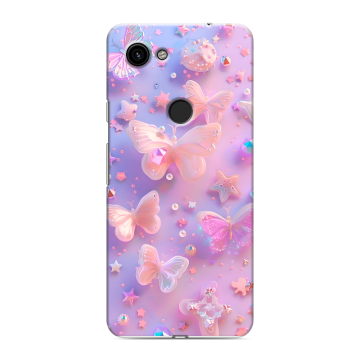 Пластиковый чехол на Google Pixel 3a с принтом Бабочки Пластиковый чехол на Google Pixel 3a с принтом Бабочки