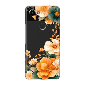 Пластиковый чехол на Google Pixel 3a с принтом Цветы принт