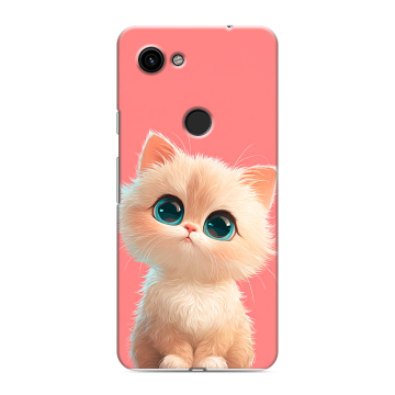 Пластиковый чехол на Google Pixel 3a с принтом Розовый котенок