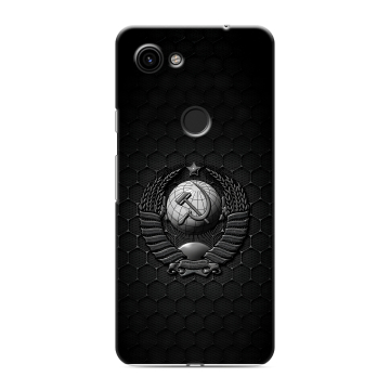 Пластиковый чехол на Google Pixel 3a с принтом Герб Флаг СССР Пластиковый чехол на Google Pixel 3a с принтом Герб Флаг СССР