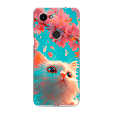 Пластиковый чехол на Google Pixel 3a с принтом Красивый кот