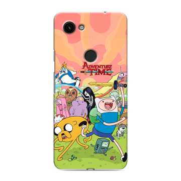 Пластиковый чехол на Google Pixel 3a с принтом Adventure time Время приключений