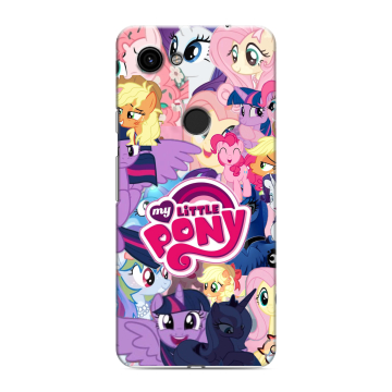 Пластиковый чехол на Google Pixel 3a с принтом My little pony Дружба чудо