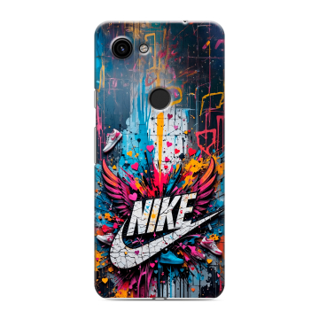 Пластиковый чехол на Google Pixel 3a с принтом Nike Найк