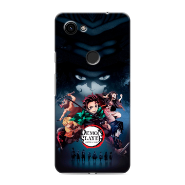 Пластиковый чехол на Google Pixel 3a с принтом Demon Slayer Клинок рассекающий демонов