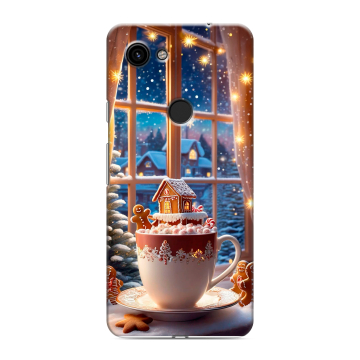 Пластиковый чехол на Google Pixel 3a с принтом Новый год