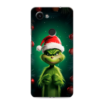 Пластиковый чехол на Google Pixel 3a с принтом Гринч Новый год Рождество
