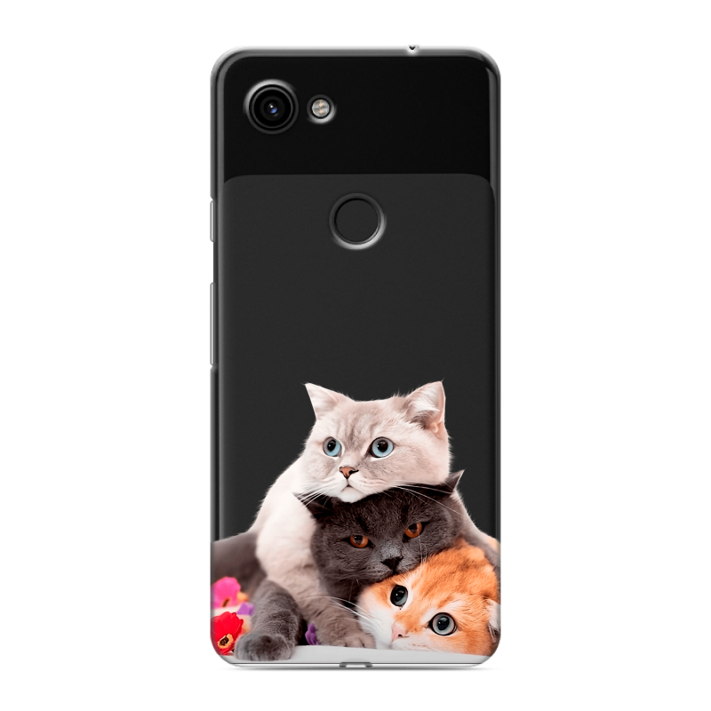 Пластиковый чехол на Google Pixel 3a с принтом Кошки Пластиковый чехол на Google Pixel 3a с принтом Кошки