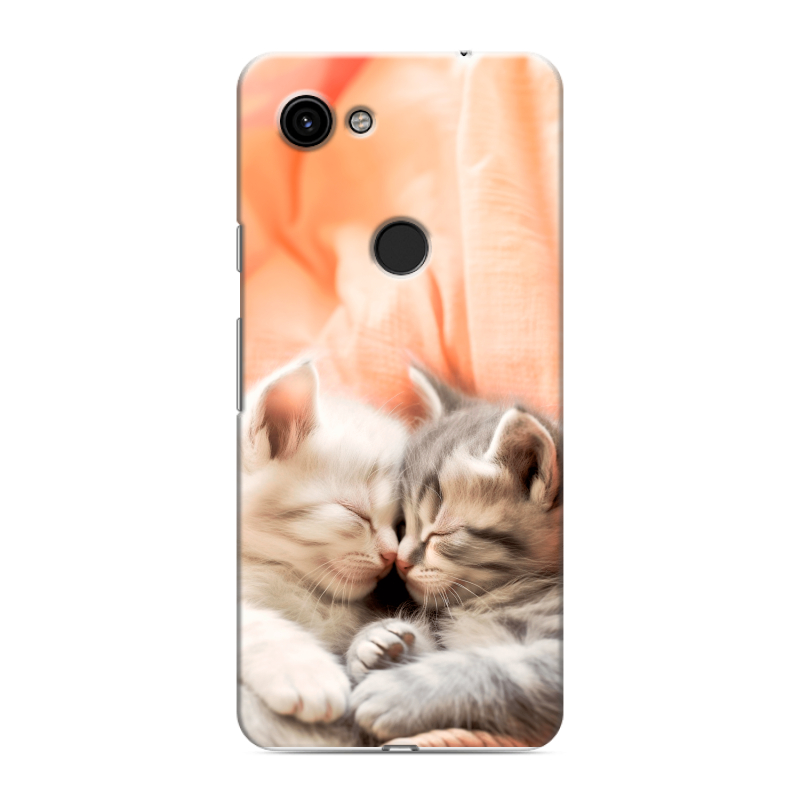 Пластиковый чехол на Google Pixel 3a с принтом Котята Пластиковый чехол на Google Pixel 3a с принтом Котята