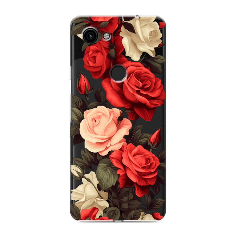 Пластиковый чехол на Google Pixel 3a с принтом Розы Пластиковый чехол на Google Pixel 3a с принтом Розы