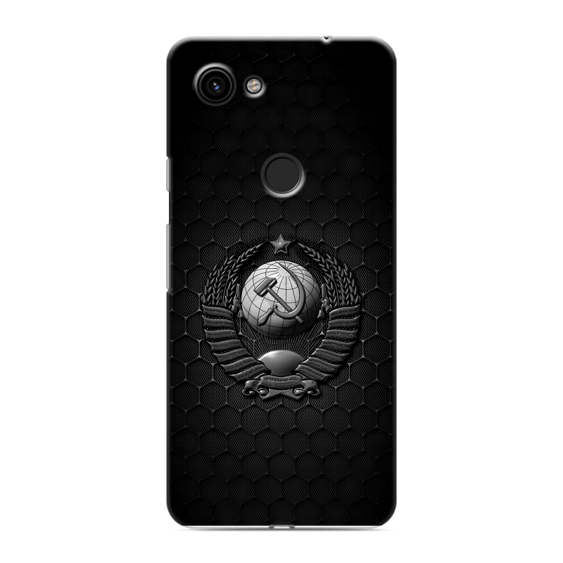 Пластиковый чехол на Google Pixel 3a с принтом Герб Флаг СССР Пластиковый чехол на Google Pixel 3a с принтом Герб Флаг СССР
