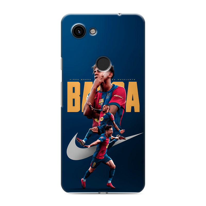 Пластиковый чехол на Google Pixel 3a с принтом Барселона Barca Yamal Пластиковый чехол на Google Pixel 3a с принтом Барселона Barca Yamal