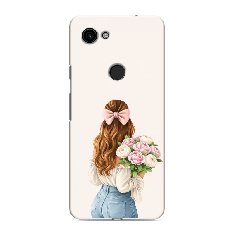Пластиковый чехол на Google Pixel 3a с принтом женский Пластиковый чехол на Google Pixel 3a с принтом женский