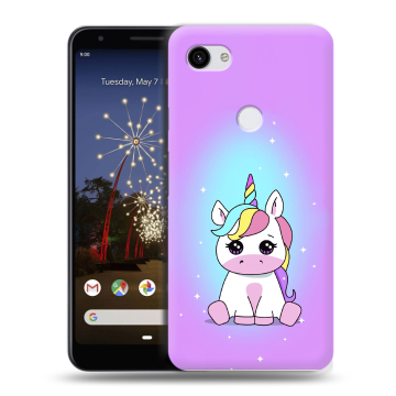 Пластиковый чехол на Google Pixel 3a XL с принтом Единорог Пластиковый чехол на Google Pixel 3a XL с принтом Единорог