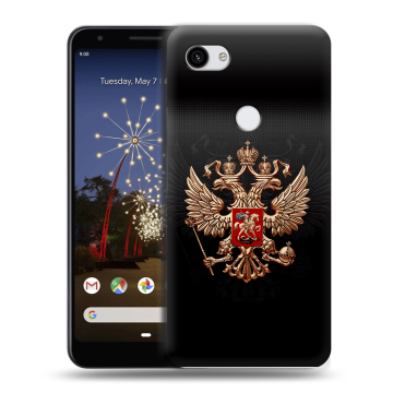 Пластиковый чехол на Google Pixel 3a XL с принтом Герб России Пластиковый чехол на Google Pixel 3a XL с принтом Герб России