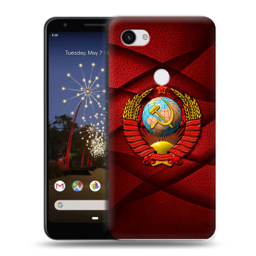 Пластиковый чехол на Google Pixel 3a XL с принтом Герб СССР Пластиковый чехол на Google Pixel 3a XL с принтом Герб СССР