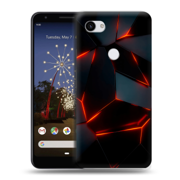 Пластиковый чехол на Google Pixel 3a XL с принтом Яркие абстракции