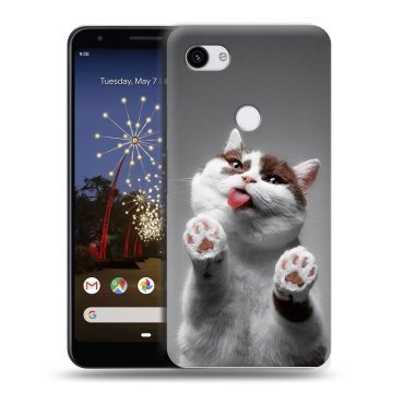 Пластиковый чехол на Google Pixel 3a XL с принтом Коты
