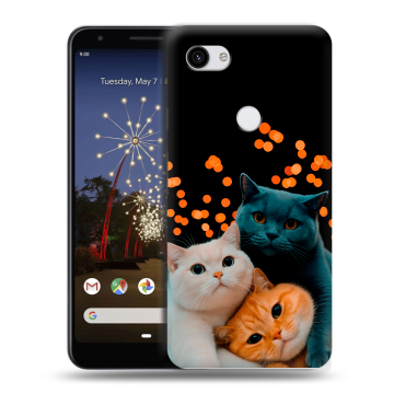 Пластиковый чехол на Google Pixel 3a XL с принтом Кошки Пластиковый чехол на Google Pixel 3a XL с принтом Кошки