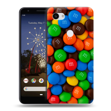 Пластиковый чехол на Google Pixel 3a XL с принтом Конфеты