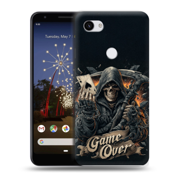 Пластиковый чехол на Google Pixel 3a XL с принтом Скелет карты Пластиковый чехол на Google Pixel 3a XL с принтом Скелет карты