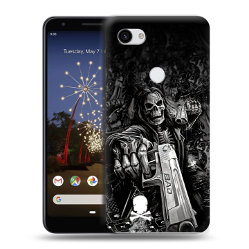 Пластиковый чехол на Google Pixel 3a XL с принтом Скелет