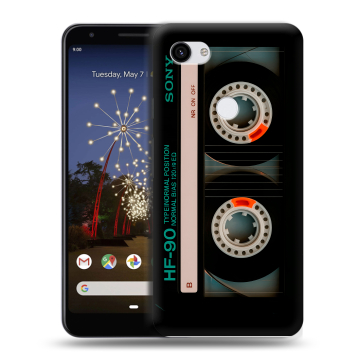 Пластиковый чехол на Google Pixel 3a XL с принтом Кассета