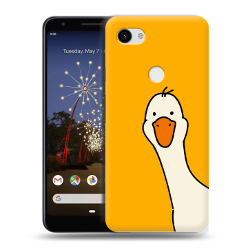 Пластиковый чехол на Google Pixel 3a XL с принтом Утка Пластиковый чехол на Google Pixel 3a XL с принтом Утка