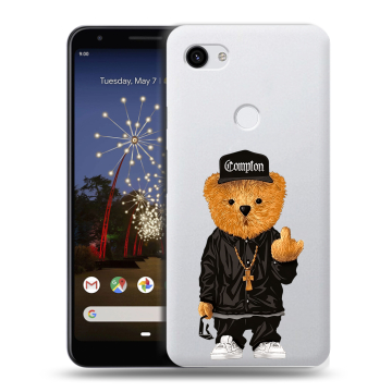 Пластиковый чехол на Google Pixel 3a XL с принтом Мишка Пластиковый чехол на Google Pixel 3a XL с принтом Мишка