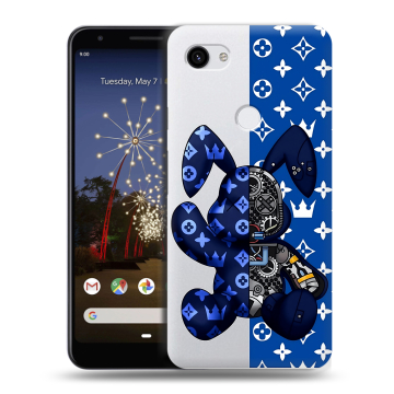 Пластиковый чехол на Google Pixel 3a XL с принтом Луи робот Пластиковый чехол на Google Pixel 3a XL с принтом Луи робот