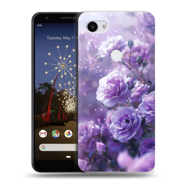 Пластиковый чехол на Google Pixel 3a XL с принтом Розы цветы Пластиковый чехол на Google Pixel 3a XL с принтом Розы цветы