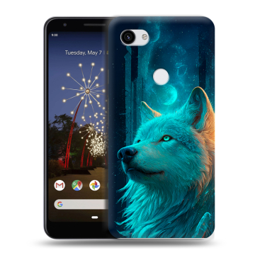 Пластиковый чехол на Google Pixel 3a XL с принтом бабочки саккура Пластиковый чехол на Google Pixel 3a XL с принтом бабочки саккура