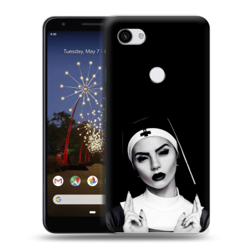 Пластиковый чехол на Google Pixel 3a XL с принтом монашка Пластиковый чехол на Google Pixel 3a XL с принтом монашка