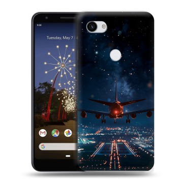 Пластиковый чехол на Google Pixel 3a XL с принтом самолет Пластиковый чехол на Google Pixel 3a XL с принтом самолет
