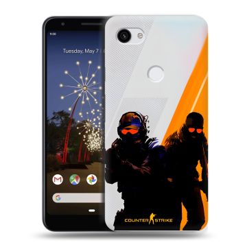 Пластиковый чехол на Google Pixel 3a XL с принтом Контер страйк Counter strike Пластиковый чехол на Google Pixel 3a XL с принтом Контер страйк Counter strike