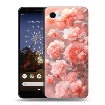 Пластиковый чехол на Google Pixel 3a XL с принтом Розы цветы