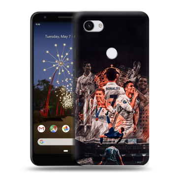 Пластиковый чехол на Google Pixel 3a XL с принтом Реал Роналдо Real Ronaldo Пластиковый чехол на Google Pixel 3a XL с принтом Реал Роналдо Real Ronaldo