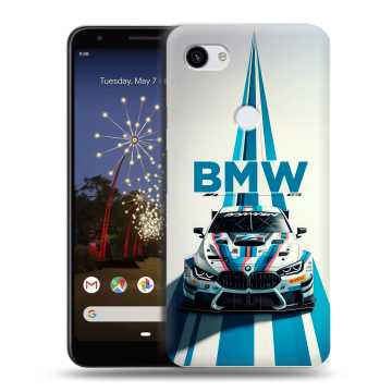 Пластиковый чехол на Google Pixel 3a XL с принтом БМВ BMW